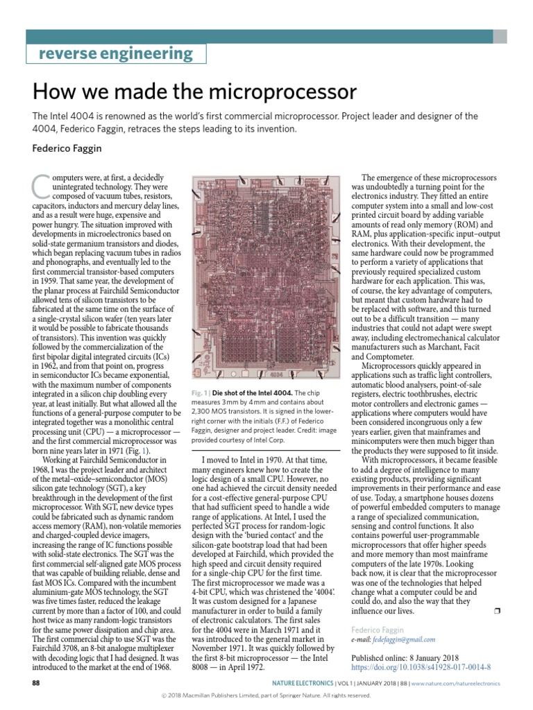 How We Made The Microprocessor | PDF | Integrated Circuit | Microprocessor