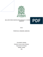 Relación Entre Participación Ciudadana y Construcción de Paz en Medellín