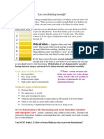 Dehydration Urine Colour Chart