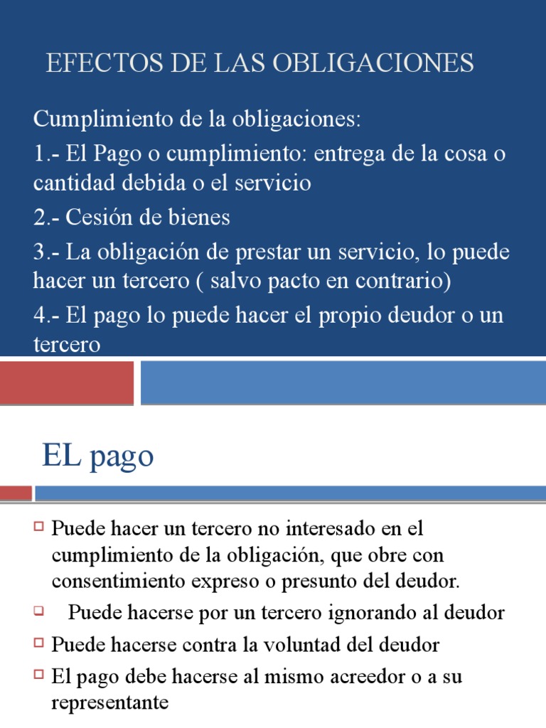Efectos de Las Obligaciones 4 | PDF | Pagos | Derecho empresarial