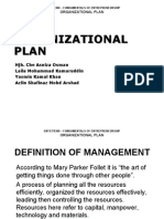 Organizational Plan for Entrepreneurship Fundamentals