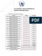 DIRECTORIO DE JUZGADOS Y SALAS EN MATERIA DE TRABAJO Y PREVISIÓN SOCIAL