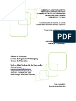 Primer Informe de Avance - Caracterizacion MP y Análisis TT