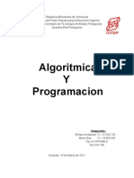 Algoritmica y Programacion Unidad I TRABAJO 1