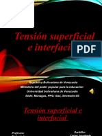 Tensión Superficial e Interfacial