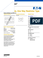 FN-03 EFN-06 Flow Controls, One Way Restrictor Type