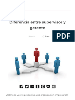 Diferencia Entre Supervisor y Gerente - Negocio - La Diferencia Entre Objetos y Términos Similares