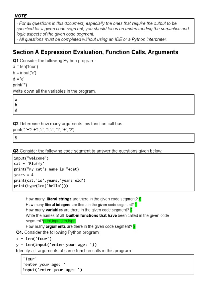 Python Code Evaluation and Logic | PDF | Parameter (Computer ...