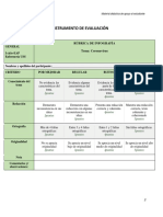 Rúbrica de Infografía