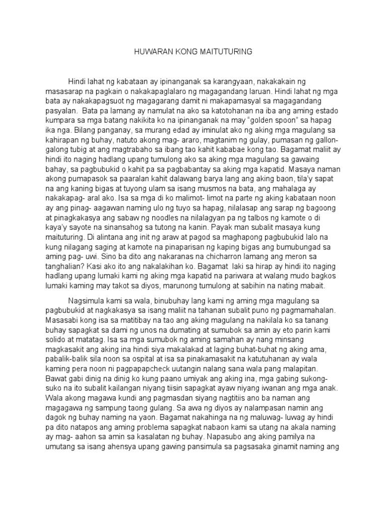 Huwaran Kong Maituturing | PDF