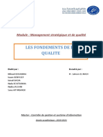 Rapport Fondements de La Qualite