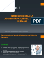 Introducción Administracion Del Talento Humano - Primera Clase
