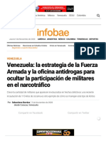 Venezuela - La Estrategia de La Fuerza Armada y La Oficina Antidrogas para Ocultar La Participación de Militares en El Narcotráfico - Infobae
