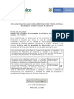 1. ANEXO AL FORMULARIO DE POSTULACIÓN