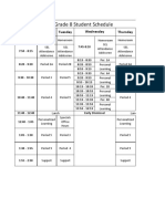 8th Grade Virtual Schedule (REVISED)