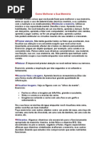 Como Melhorar a Sua Memória