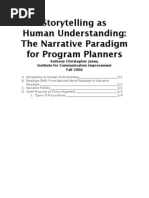 Download Storytelling as  Human Understanding  The Narrative Paradigm for Program Planners  by Anthony Jones SN51232142 doc pdf