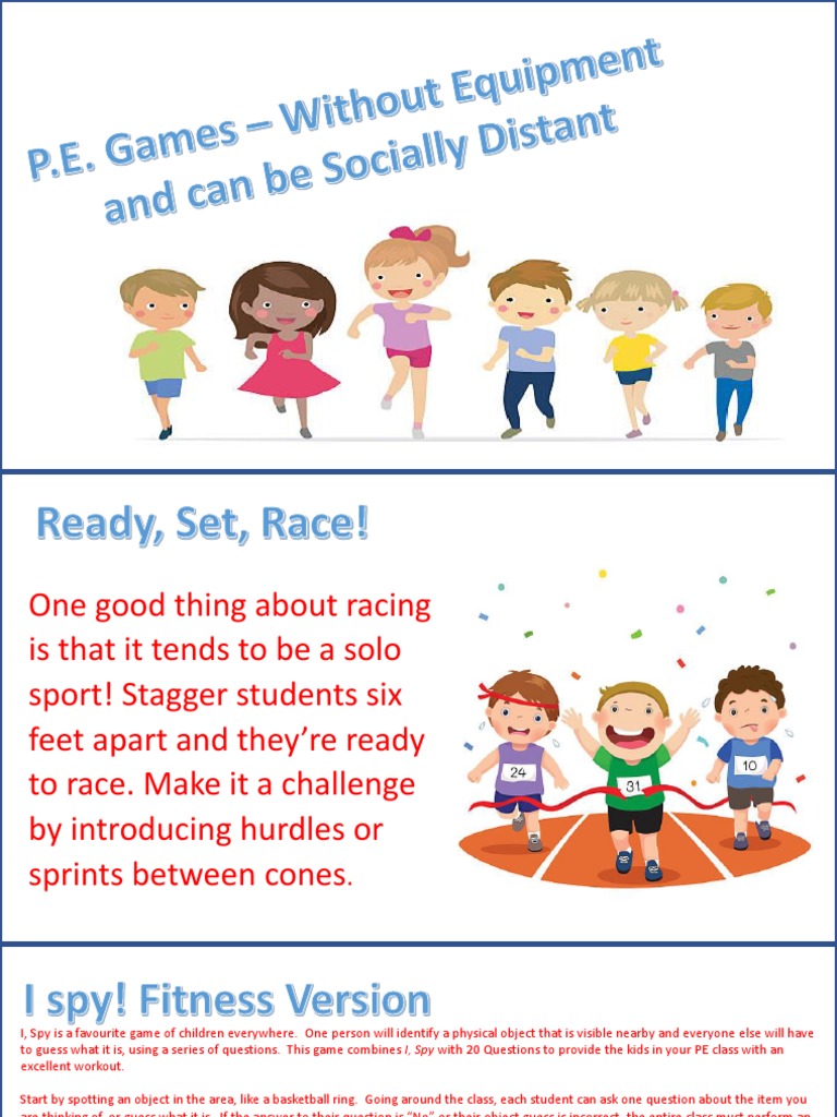 Games Without Equipment PDF Physical Education Physical Fitness