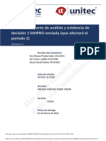 Tarea 6.3 Reporte de An Lisis y Evidencia de Decisi N 1 SIMPRO Enviada Que Afectar El Per Odo 2 .D