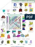 Clothes and Accessories Wordsearch