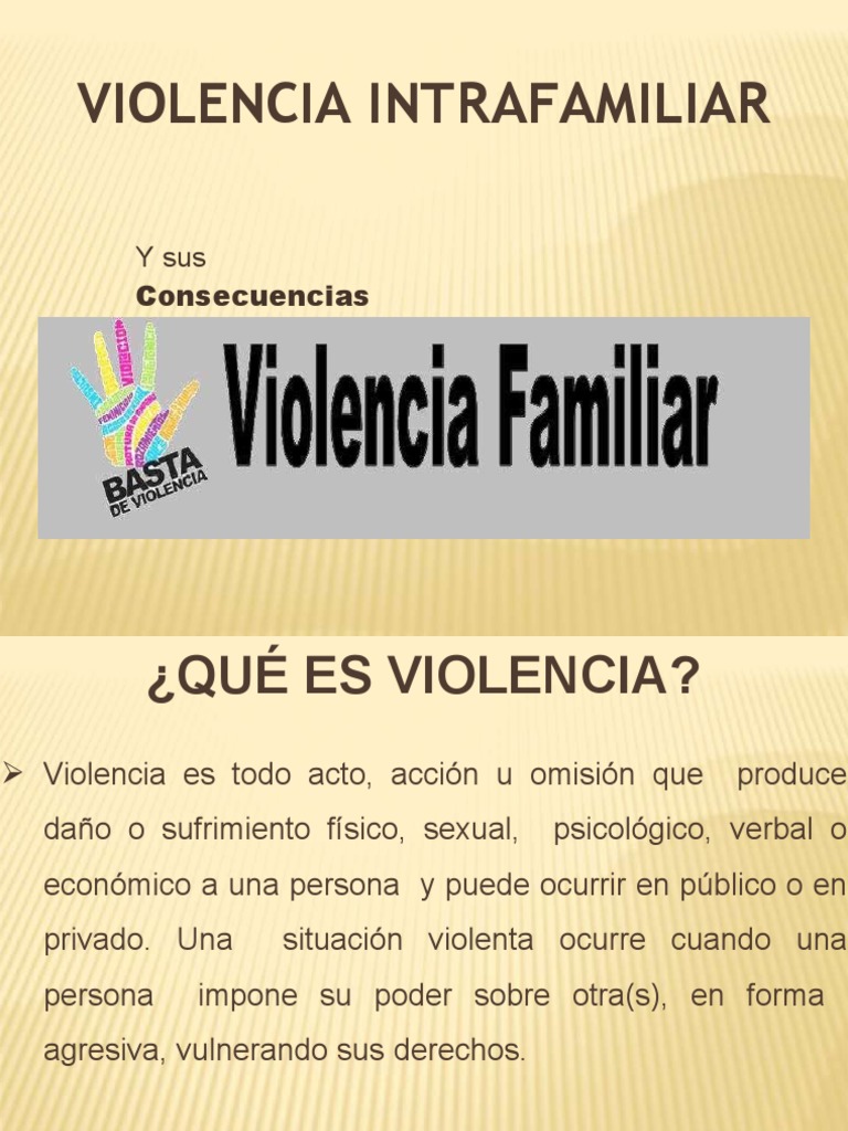 Tipos y Consecuencias de la Violencia Intrafamiliar | PDF | Violencia ...
