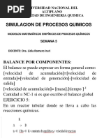 Simulacion de Procesos Quimicos: Universidad Nacional Del Altiplano Facultad de Ingenieria Quimica