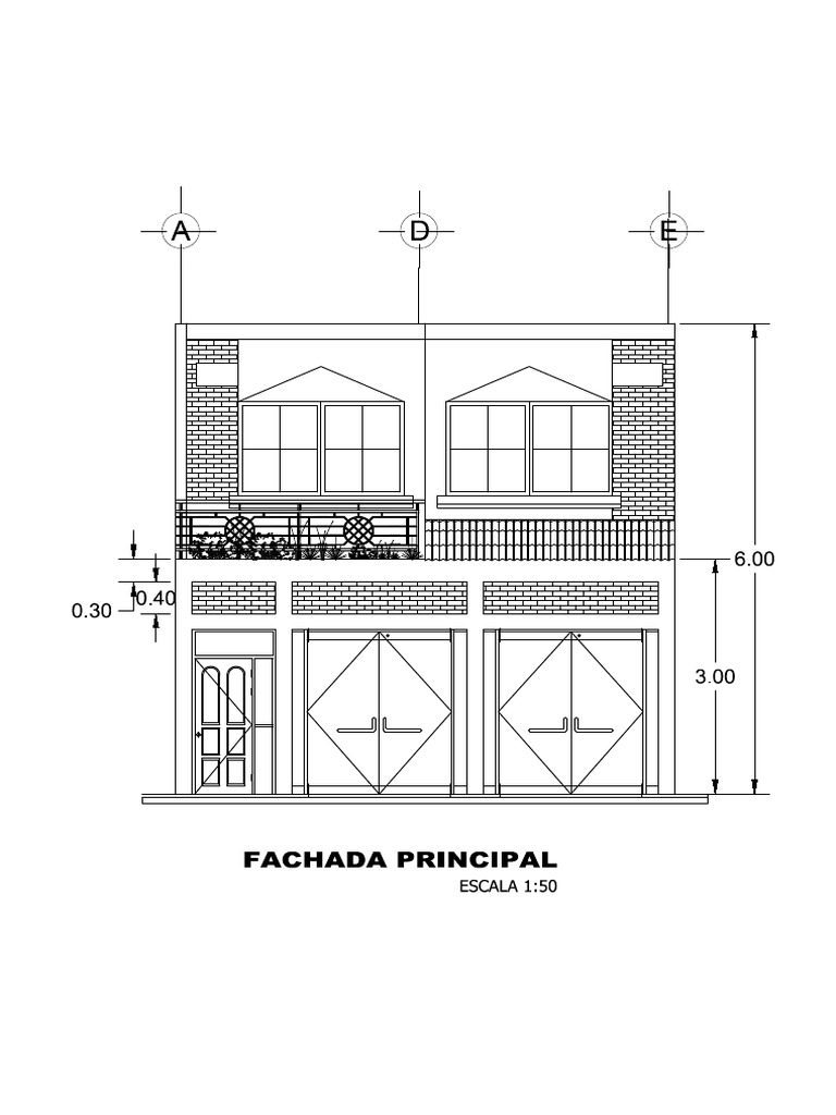 Main Facade Design Scale 1:50 | PDF