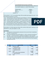 P16-3A Journalize Transactions and Adjusting Entry For Stock Investments