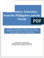 21st Century Literature From The Philippines and The World