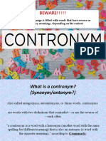 CONTRONYMS
