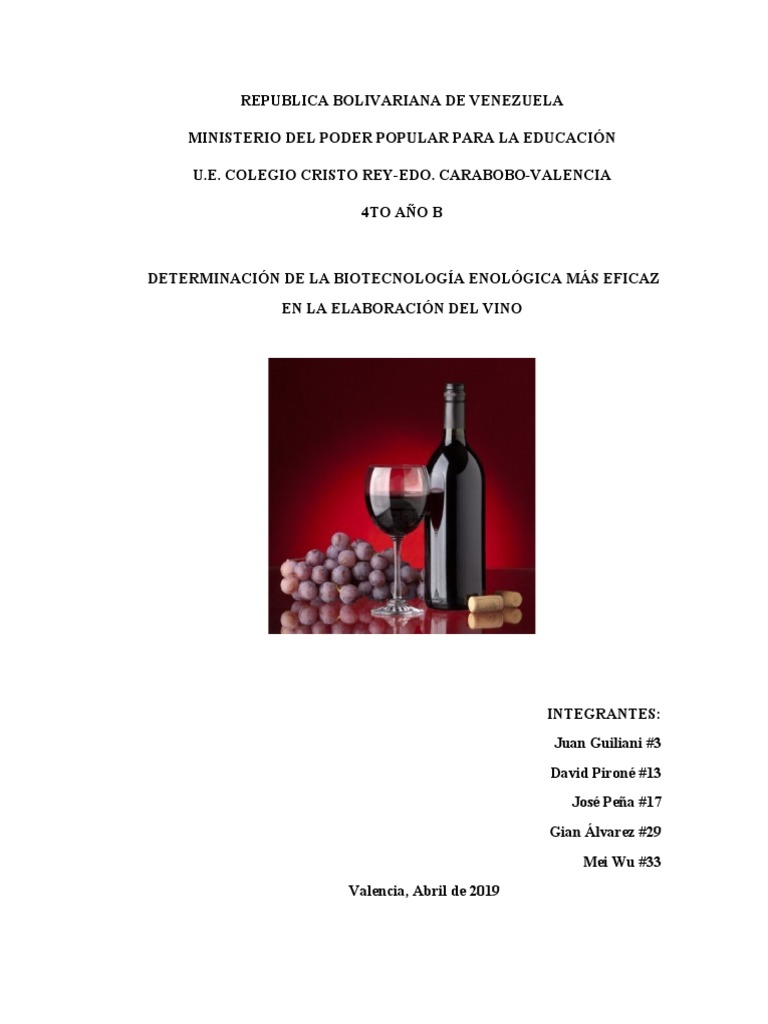 Biotecnología enológica para vino artesanal | PDF | Vino | Uva
