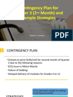 Contingency Plan For Quarter 3 2nd Month