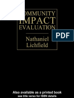 Nathaniel Lichfield - Community Impact Evaluation - Principles and Practice-Routledge (1996)