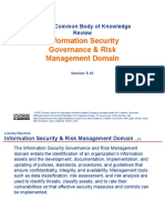 Information Security Governance & Risk Management Domain: Cissp Common Body of Knowledge Review