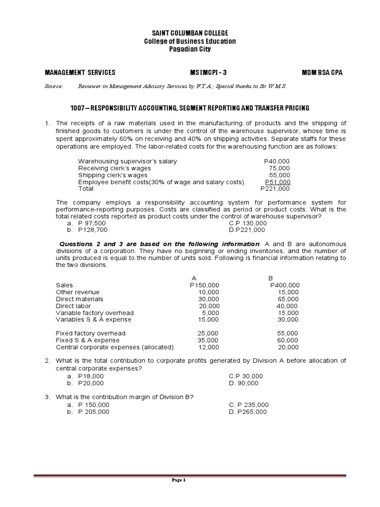 1007 (RA, SR and TP) | PDF | Return On Investment | Accounting