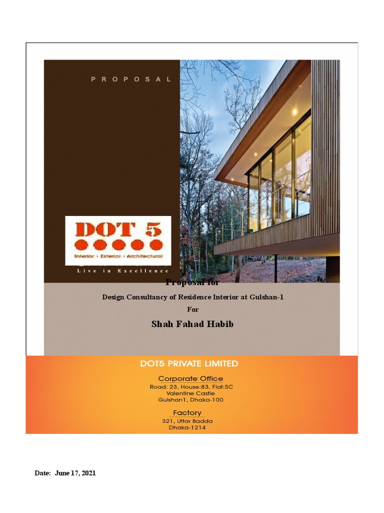 Design Proposal for Shah Fahad Habib | PDF | Business