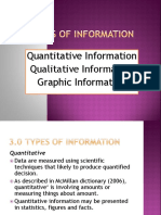 Quantitative Information Qualitative Information Graphic Information