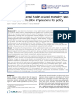 The Trend in Mental Health-Related Mortality Rates in Australia 1916-2004: Implications For Policy