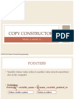Copy Constructors: W E E K - 4 (Pa RT 2)