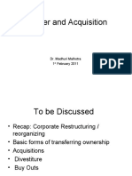 Merger and Acquisition 1 Feb. 2011