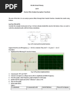 EE 205 Circuit Theory Lab 6 Passive Filter Analysis by Laplace Transform