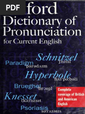 The Oxford Dictionary Of Pronunciation For Current English Pdf Vowel Consonant