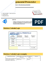 Curs 4. MP Structurarea Proiectului