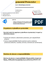 Curs 5. MP Metodologia Proiectului