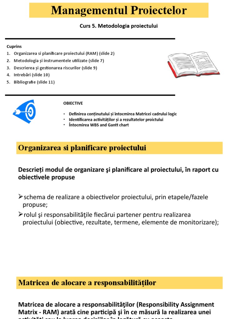 Curs 5. MP Metodologia Proiectului | PDF