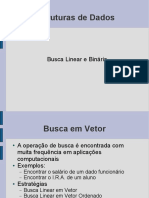 Busca Linear Binária Vetor Estrutura Dados