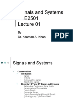 Signals and System Lecture 1