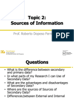Topic 2 Sources of Information