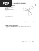 Arc Length and Area of Sector Worksheet