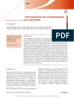 Low-Temperature Thermophysical and Crystallographi